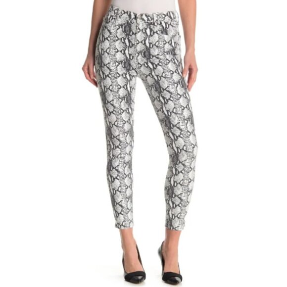 FRAME 'Ali High-Rise Cigarette' Skinny Jeans, Gris Grey Multi - Picture 1 of 2